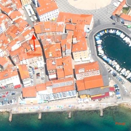 Tartini - Private Roof Terrace - Self Check-In Apartment Piran Bagian luar foto